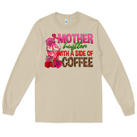 Mushroom mother hustler wt a side of coffee Long Sleeve Tee - texasbilliewilder