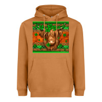 Meerkat st patricks day long haired cow Heavyweight Hoodie - Jasminsmagicworld