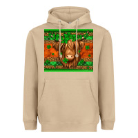 Mushroom st patricks day long haired cow Heavyweight Hoodie - Jasminsmagicworld