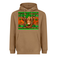 Toasted Coconut st patricks day long haired cow Heavyweight Hoodie - Jasminsmagicworld