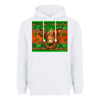 White st patricks day long haired cow Heavyweight Hoodie - Jasminsmagicworld