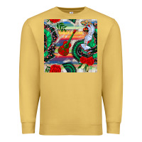 Antique Gold flamenco dancer seamless pattern Premium Sweatshirt - BundleAndBundleShop