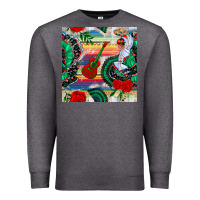 Charcoal Heather flamenco dancer seamless pattern Premium Sweatshirt - BundleAndBundleShop