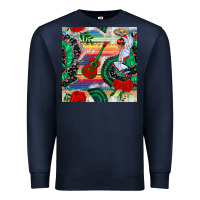 Navy flamenco dancer seamless pattern Premium Sweatshirt - BundleAndBundleShop