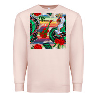 Pale Pink flamenco dancer seamless pattern Premium Sweatshirt - BundleAndBundleShop