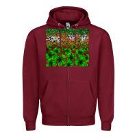 Burgundy St. Patrick's Day leopard cowhide tumbler Zipper Hoodie - Neo Western