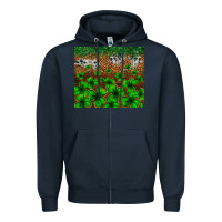 Navy St. Patrick's Day leopard cowhide tumbler Zipper Hoodie - Neo Western