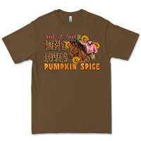 Cacao Just A Girl Who Loves Pumpkin Spice Cowgirl Premium Tee - Artiststas