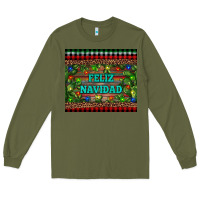 Army Green feliz navidad Long Sleeve Tee - RanaPortraitStore