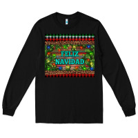 Black feliz navidad Long Sleeve Tee - RanaPortraitStore