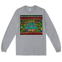 Heather Grey feliz navidad Long Sleeve Tee - RanaPortraitStore