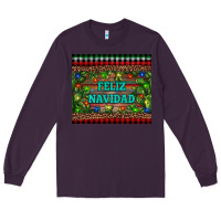 Plum feliz navidad Long Sleeve Tee - RanaPortraitStore