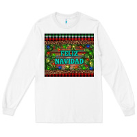 White feliz navidad Long Sleeve Tee - RanaPortraitStore