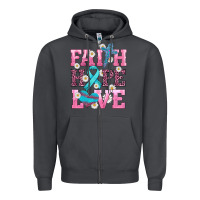 Smoke faith hope love  cross and ribbon Zipper Hoodie - HRA Design Shop