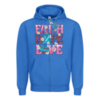 True Royal faith hope love  cross and ribbon Zipper Hoodie - HRA Design Shop