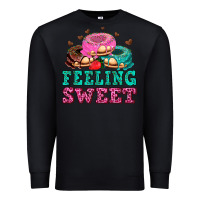 Black feeling sweet donuts Premium Sweatshirt - AdoDesignShop
