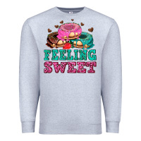 Heather Grey feeling sweet donuts Premium Sweatshirt - AdoDesignShop
