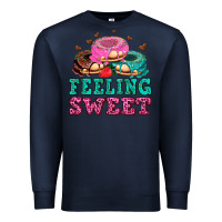 Navy feeling sweet donuts Premium Sweatshirt - AdoDesignShop