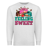 Oatmeal Heather feeling sweet donuts Premium Sweatshirt - AdoDesignShop