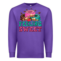 Purple feeling sweet donuts Premium Sweatshirt - AdoDesignShop