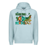 Blue Mist roaring into 100 day of school Premium Hoodie - MaliasSmallBusiness