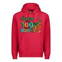 Cardinal roaring into 100 day of school Premium Hoodie - MaliasSmallBusiness