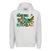 Dove Grey roaring into 100 day of school Premium Hoodie - MaliasSmallBusiness