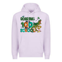 Lilac roaring into 100 day of school Premium Hoodie - MaliasSmallBusiness