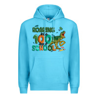 Ocean Blue roaring into 100 day of school Premium Hoodie - MaliasSmallBusiness