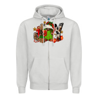 Dove Grey joy afro gnomes Zipper Hoodie - FaDigitalArtStudio