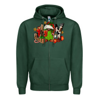 Sports Green joy afro gnomes Zipper Hoodie - FaDigitalArtStudio