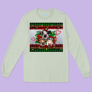 Christmas Heifers Long Sleeve Tee Designed By Ranaportraitstore