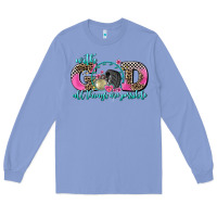 Colony Blue with god all things are possible race Long Sleeve Tee - AdoDesignShop