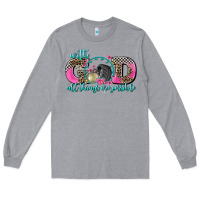 Heather Grey with god all things are possible race Long Sleeve Tee - AdoDesignShop