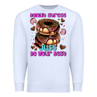 White donut stress just do your best Premium Sweatshirt - AdoDesignShop