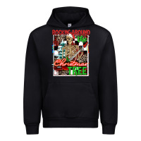 Black Rockin' around the Christmas tree skeleton Urban Hoodie - NancyCooperArtShop