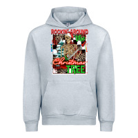 Heather Grey Rockin' around the Christmas tree skeleton Urban Hoodie - NancyCooperArtShop