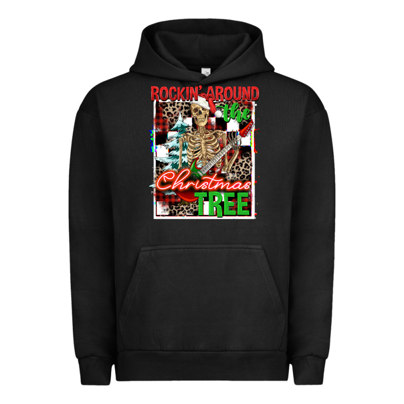 Rockin' Around The Christmas Tree Skeleton Urban Hoodie by NancyCooperArtShop | Teevron