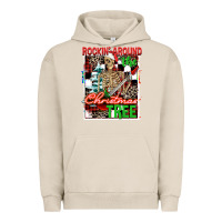 Pigment French Oak Rockin' around the Christmas tree skeleton Urban Hoodie - NancyCooperArtShop