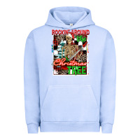 Pigment Grape Ice Rockin' around the Christmas tree skeleton Urban Hoodie - NancyCooperArtShop