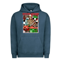 Pigment Midnight Navy Rockin' around the Christmas tree skeleton Urban Hoodie - NancyCooperArtShop