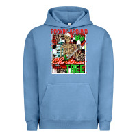 Pigment Pebble Blue Rockin' around the Christmas tree skeleton Urban Hoodie - NancyCooperArtShop