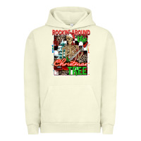 Pigment Pistachio Rockin' around the Christmas tree skeleton Urban Hoodie - NancyCooperArtShop