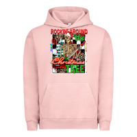 Pigment Salmon Rockin' around the Christmas tree skeleton Urban Hoodie - NancyCooperArtShop