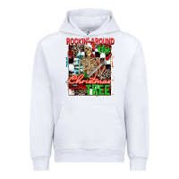 White Rockin' around the Christmas tree skeleton Urban Hoodie - NancyCooperArtShop