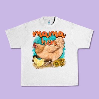 Urban Heavy Tee mama hen with sunflowers