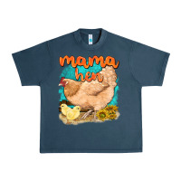 Midnight Navy mama hen with sunflowers Urban Heavy Tee - texasbilliewilder
