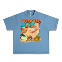Pebble Blue mama hen with sunflowers Urban Heavy Tee - texasbilliewilder