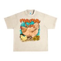Sandshell mama hen with sunflowers Urban Heavy Tee - texasbilliewilder