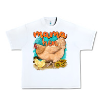 White mama hen with sunflowers Urban Heavy Tee - texasbilliewilder